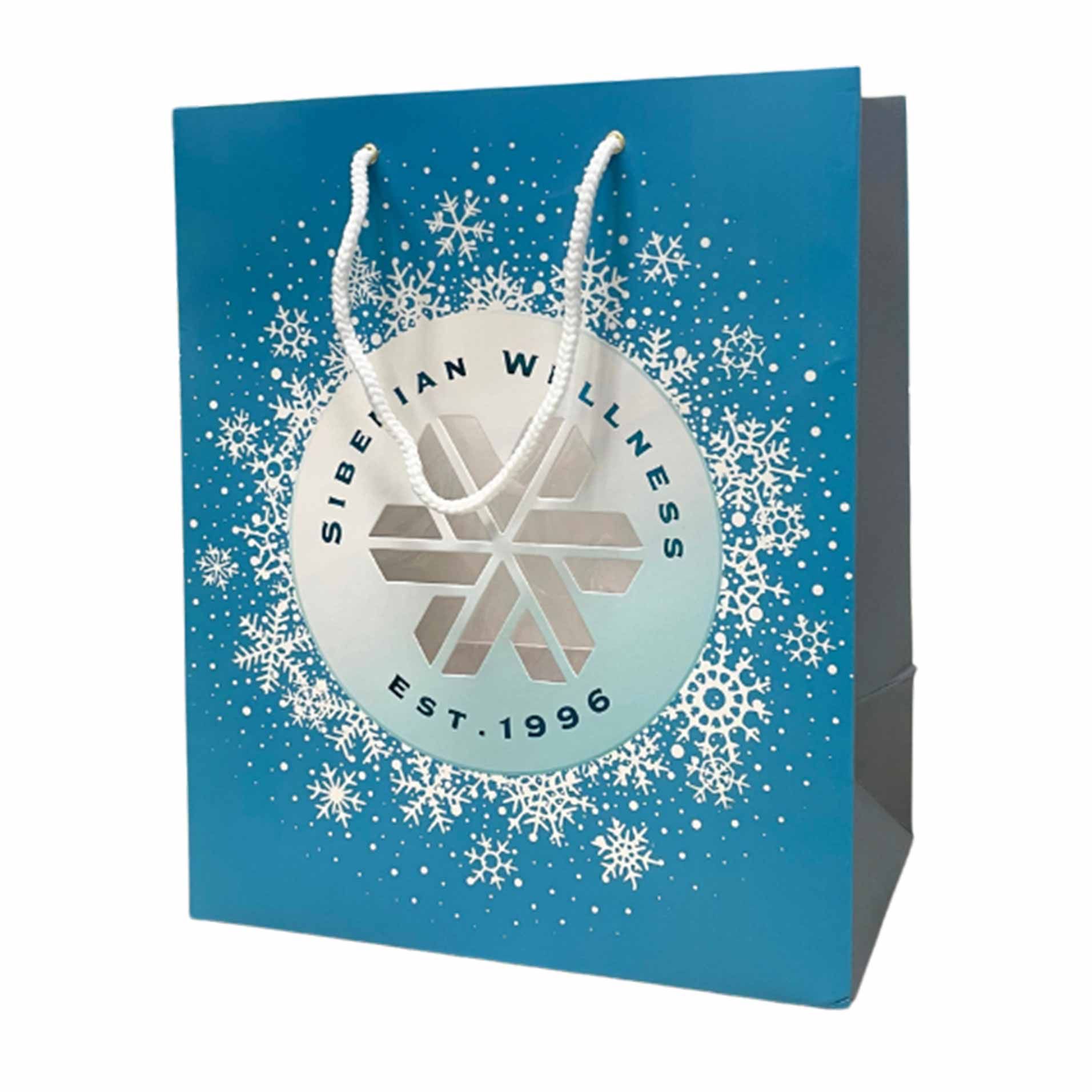 Túi giấy đựng quà  Siberian Wellness – màu xanh