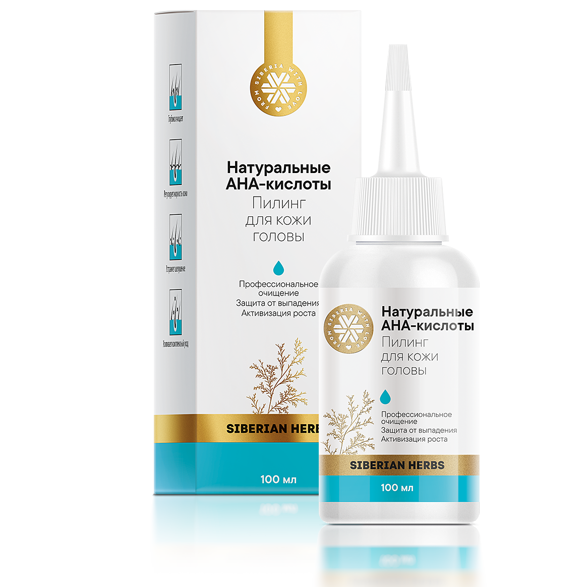 Косметика с комплексом экстрактов сибирских эндемиков - Пилинг для кожи головы
