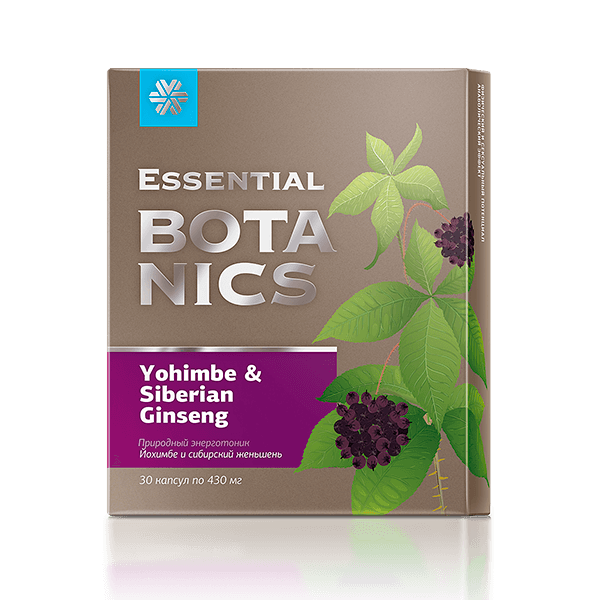 Thực phẩm bảo vệ sức khỏe Essential Botanics Yohimbe & Siberian ginseng
